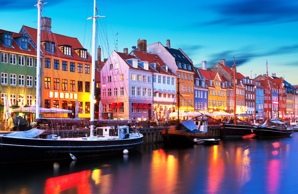 Nyhavn in Copenhagen, Denmark